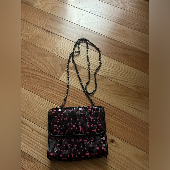 RACHEL rachel roy black & pink sequin bag - Picture 3 of 4